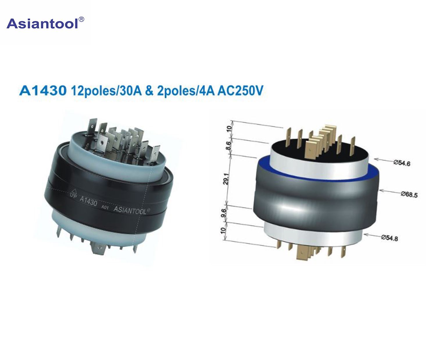 buy asiantool Electrical Rotating connector Model: A1430|Technomart ...
